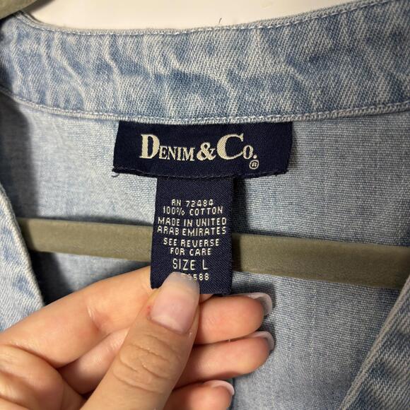 90s Denim & Co Vest L - Picture 5 of 5